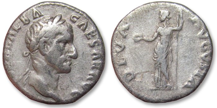 Romarriket Galba (AD 68-69) Denarius Rome mint 68-69 AD - DIVA AVGVSTA - Ex HD Rauch rare coin from a shortlived Emperor