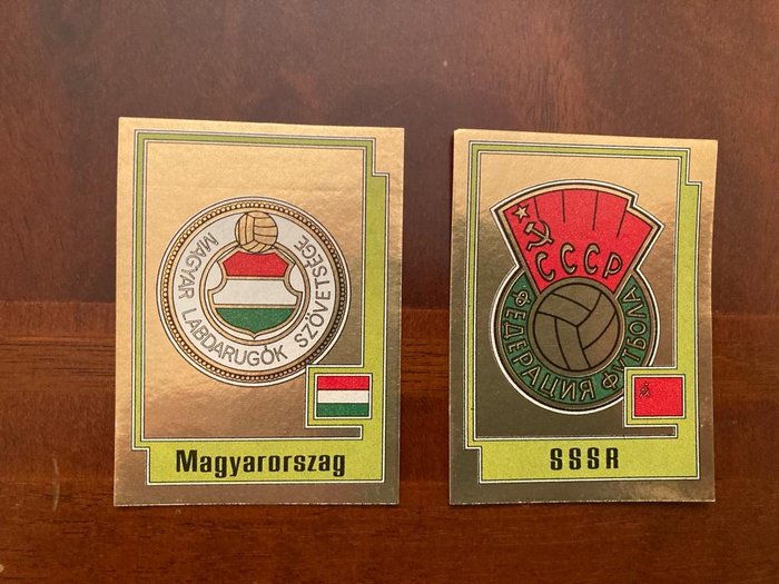 Panini - Europa 80 - Hungary and Soviet Union badges - 2 Loose stickers