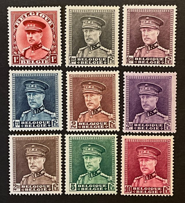 Belgien 1931 - Serien "H.M. King Albert I "Kepi" - POSTFRIS - OBP 317/324