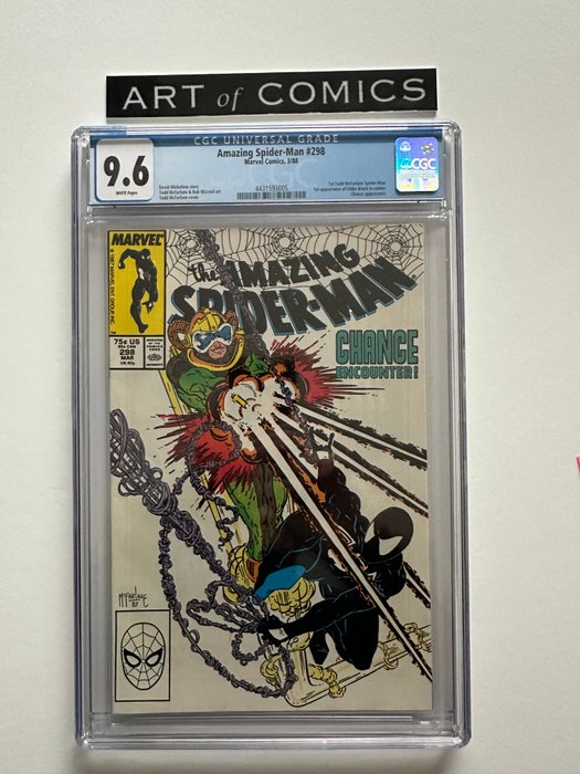 The Amazing Spider-Man #298 - 1st Appearance Of Eddie Brock (Venom) - 1st McFarlane Amazing Spider-Man - CGC Graded 9.6 - 1 Graded comic - Første udgave - 1988