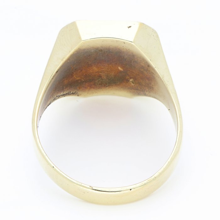 Ring - 14 karat Gulguld - Onyx