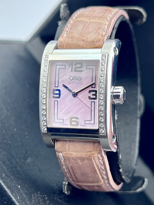 Oris - Miles Rectangular Pink Mother of pearl dial Diamond Lady - - 7536 - Kvinder - 2011-nu