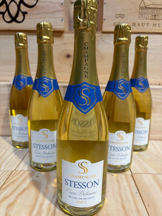 Stesson, Cuvée Bellissime Blanc de Blanc - Champagne Blanc de Blancs - 6 Flasker (0,75 L)