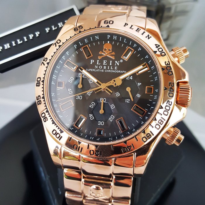 Philipp Plein - Superlative - Gold - Chronograph - $kull - Ingen mindstepris - Mænd - Ny