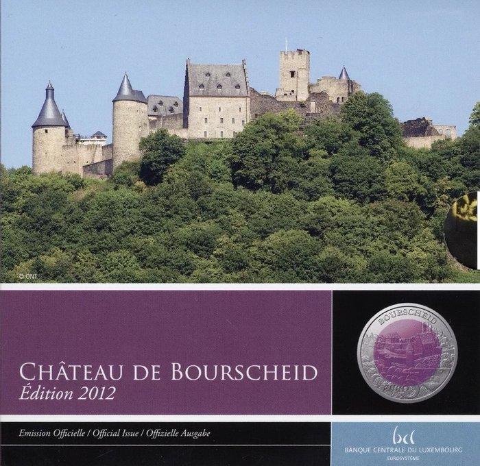 Luxembourg. 5 Euro 2012 "Chateau de Bourscheid" Proof  (Ingen mindstepris)