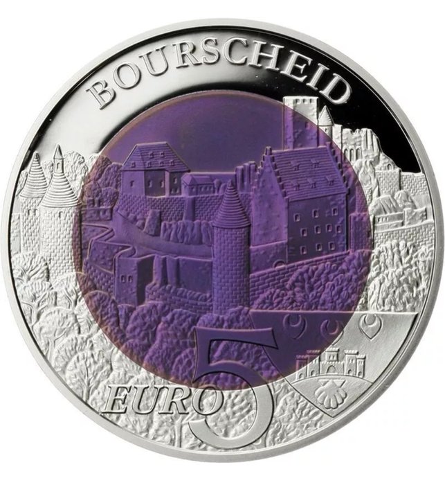 Luxembourg. 5 Euro 2012 "Chateau de Bourscheid" Proof  (Ingen mindstepris)