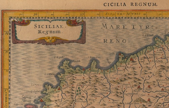 Italien - Sicilien; Petrus Kaerius / J.E. Cloppenburgh - Siciliae Regnum. - 1632