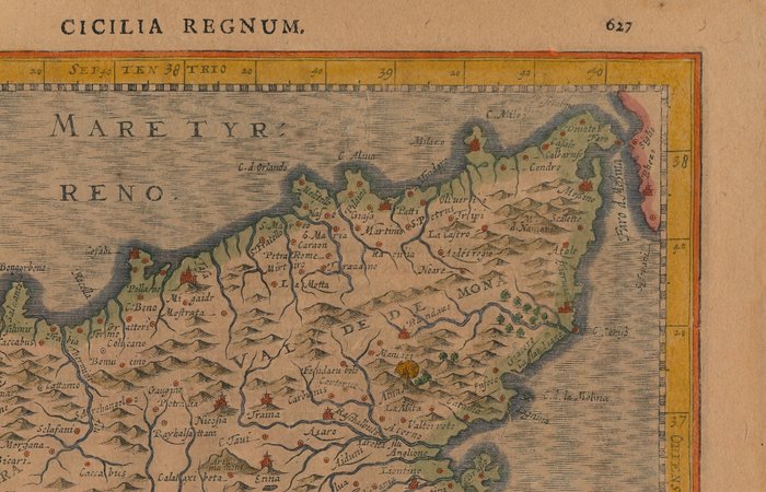 Italien - Sicilien; Petrus Kaerius / J.E. Cloppenburgh - Siciliae Regnum. - 1632