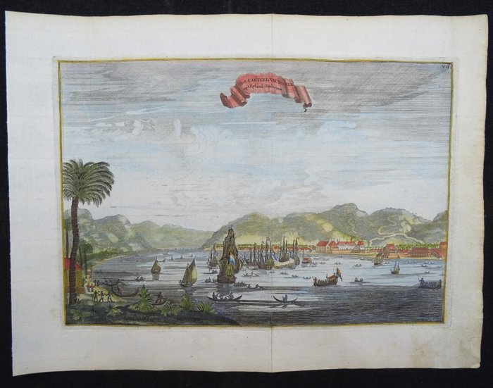 Indonesien - Ambon, Fort Victoria; W. Schouten / C. Decker - Het Casteel Victoria op ´t Eyland Amboina - 1661-1680