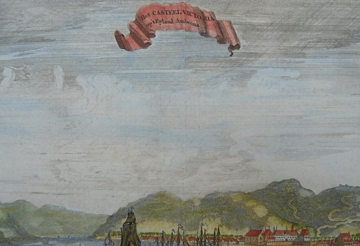 Indonesien - Ambon, Fort Victoria; W. Schouten / C. Decker - Het Casteel Victoria op ´t Eyland Amboina - 1661-1680