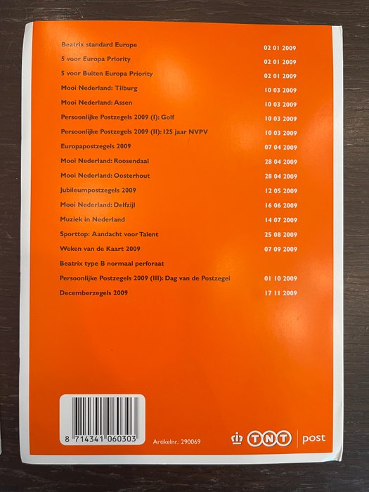 Holland 2009 - Årlig samling 2009 basis + ark - NVPH 2621/2693