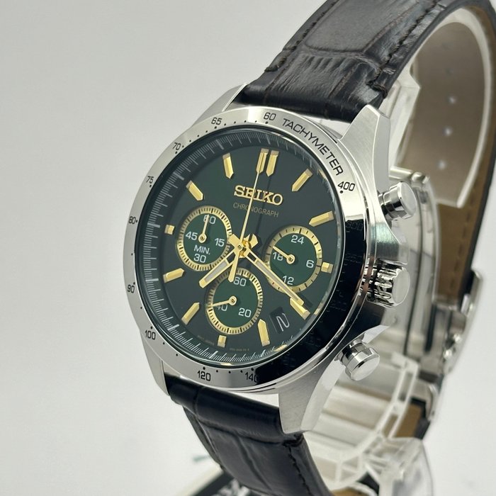 Seiko - Ingen mindstepris - Mænd - Chronograph Green Dial-Jdm-Tachymeter-8T63-00D0 - Mænd - 2011-nu