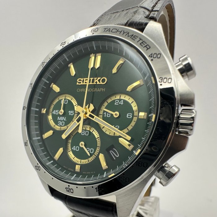 Seiko - Ingen mindstepris - Mænd - Chronograph Green Dial-Jdm-Tachymeter-8T63-00D0 - Mænd - 2011-nu