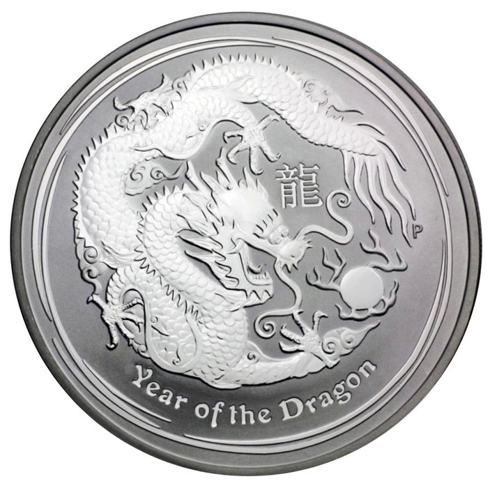 Australien. 30 Dollars 2012 Year of the Dragon, 1Kg (.999)