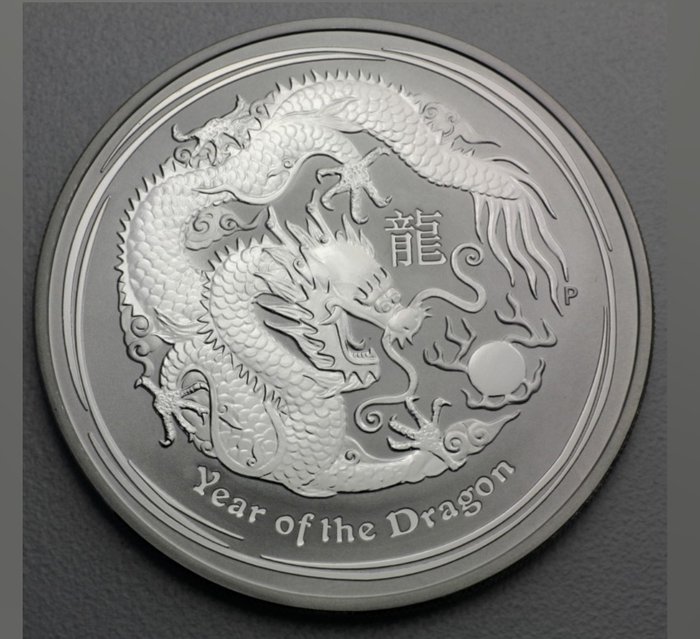 Australien. 30 Dollars 2012 Year of the Dragon, 1Kg (.999)