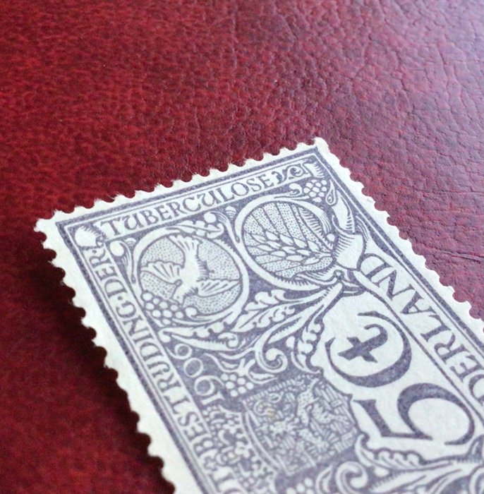 Holland 1906 - Tuberkulose stempel 5+5 ct grå violet - NVPH 86