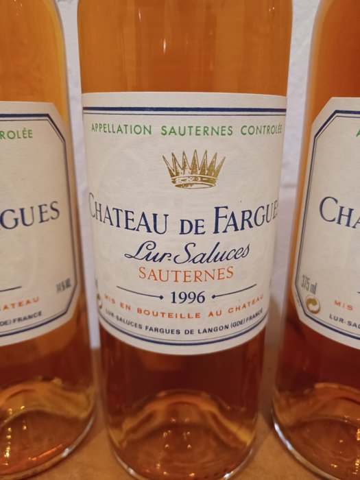 1996 Château de Fargues - Sauternes - 3 Halve flasker (035 L)