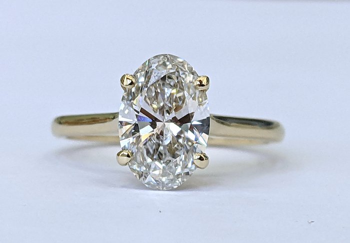 Ingen mindstepris - Forlovelsesring - 14 karat Gulguld -  2.08ct. tw. Diamant (Laboratoriedyrket) - E VVS2 IGI-certificeret