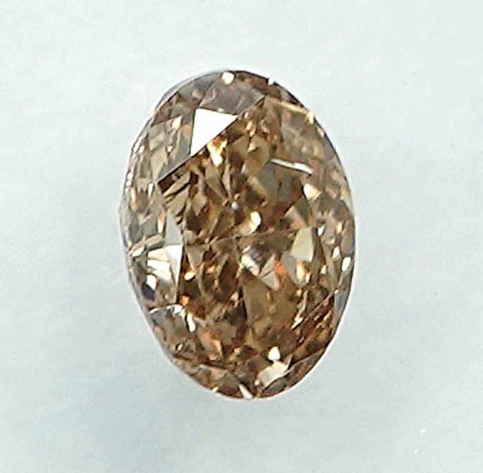 1 pcs Diamant  (Naturfarvet)  - 0.26 ct - Fancy Gullig Brun - VS2 - International Gemological Institute (IGI)