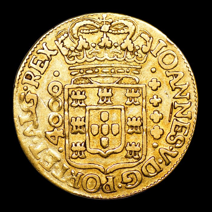 Portugal. D. João V (1706-1750). Moeda (4.800 Reis) 1721/0 - Rio - Data Emendada