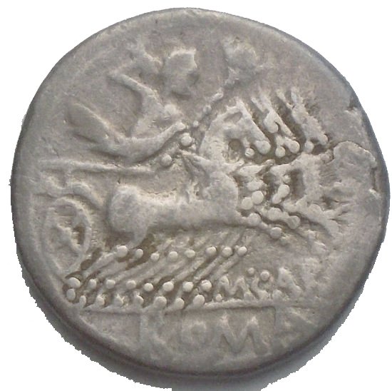 Romerska republiken. M. Papirius Carbo, 122 f.Kr.. Denarius  (Ingen mindstepris)