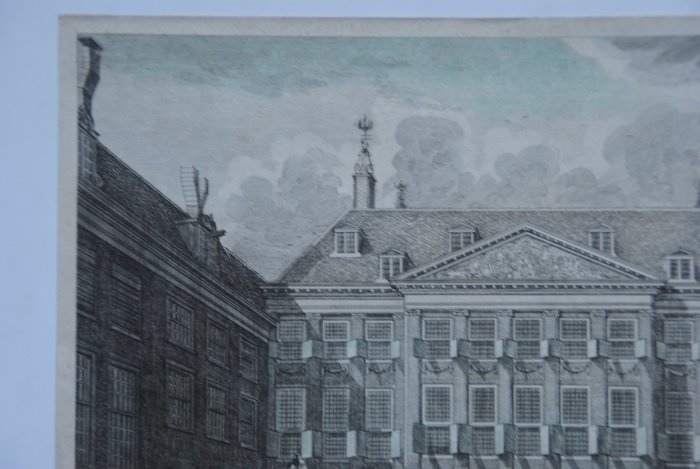 Holland - Amsterdam; P. Fouquet jr. - Gezicht van het Admiraliteits of Prinsen-Hof - 1781-1800