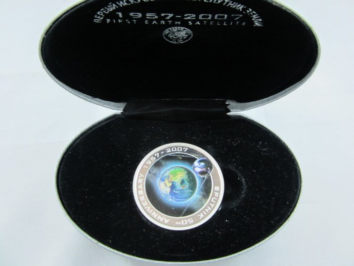 Cook-øerne. 1 Dollar 2007 50th Anniversary of Sputnik 1957 – 2007 ‘Orbital’, 1 Oz (.999)  (Ingen mindstepris)