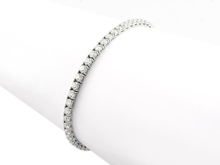 Armbånd - 14 karat Hvidguld -  4.99ct. tw. Diamant (Laboratoriedyrket)