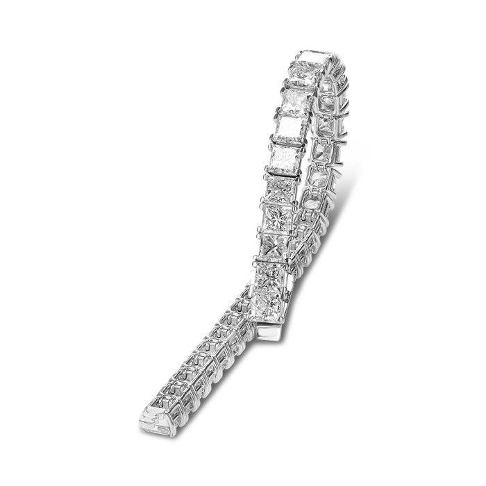 Tennisarmbånd - 18 kraat Hvidguld -  29.88ct. tw. Diamant (Natur)