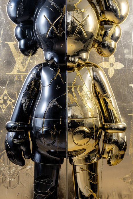 Artxlife - Half BlackGold Vuitton Kaws [XXL]