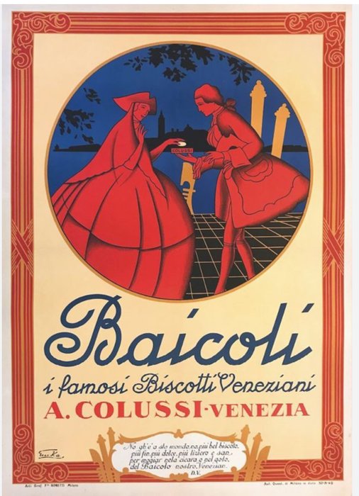 emka - Baicoli i famosi biscotti veneziani (Large size) - 1940‹erne