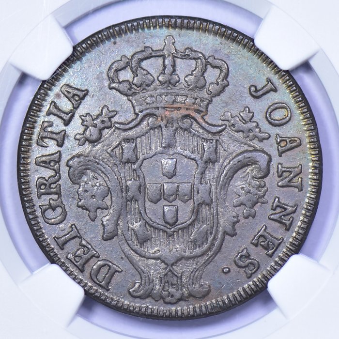 Portugal. D. João Príncipe Regente (1799-1816). X Reis 1812 - NGC - AU 55 - Single Top Grade