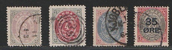 Danmark 1870/1930 - Flere bedre klassiske værdier - Michel 17b, 18B, 24, 61