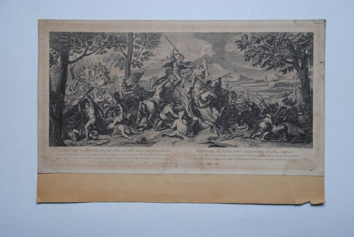 Jean Audran (1667-1756), after Charles Le Brun (1619-1690) - The Battle of Hydaspes