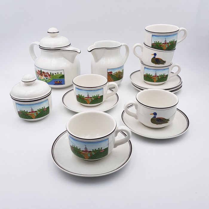 Villeroy  Boch - Kaffesæt til 6 (15) - Naif Laplau - Porcelæn