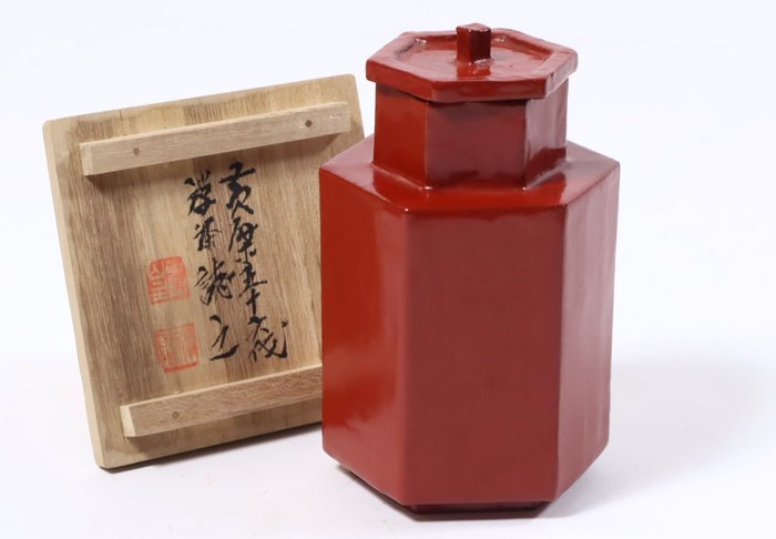 Tea Caddy Favored by Issokusai 一即斎好 茶心壷 with Original Box and Inscription - Beholder - Lak