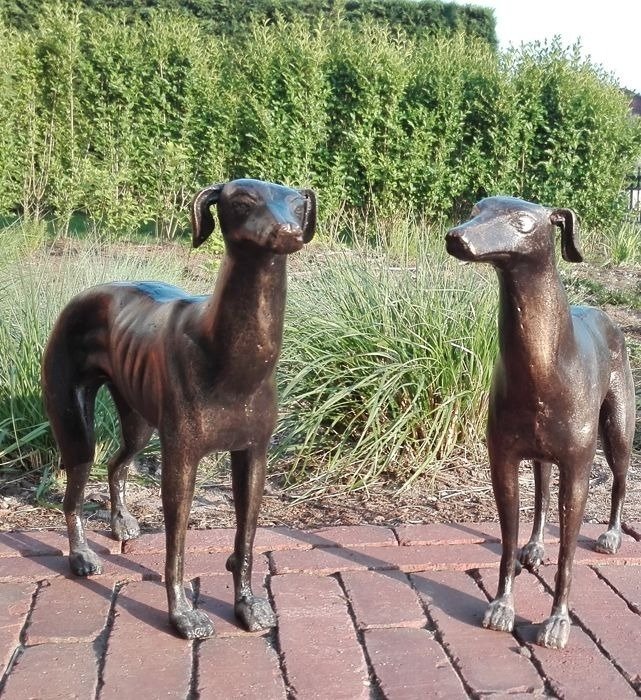 Statuette - A pair of greyhounds (2) - Jern