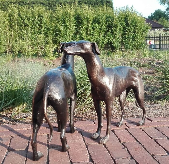 Statuette - A pair of greyhounds (2) - Jern