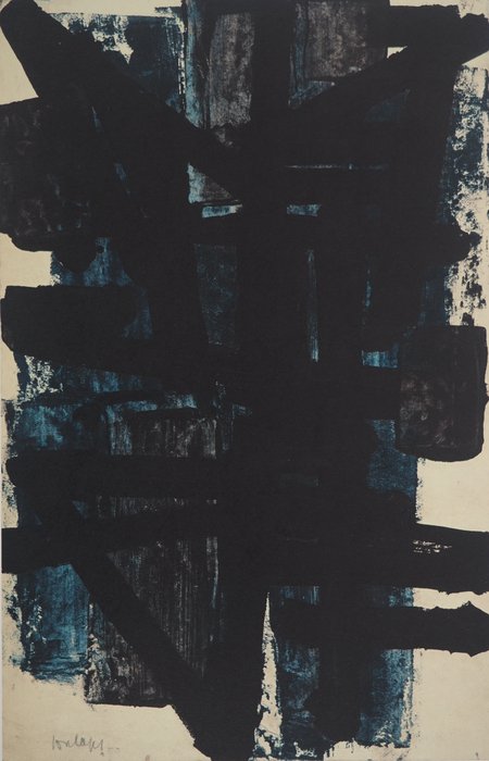 Pierre Soulages (1919-2022) - Peinture 1950