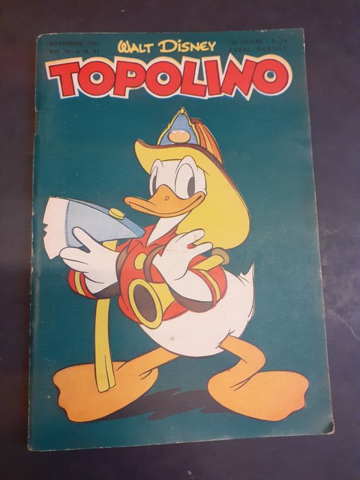 Topolino N. 21 - Giochi non compilati + bollino club + bollini motta, con storia di Barks - 1 Comic - Første udgave - 1950