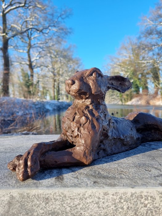 Skulptur, Xl bronze hare - 60 cm - Bronze