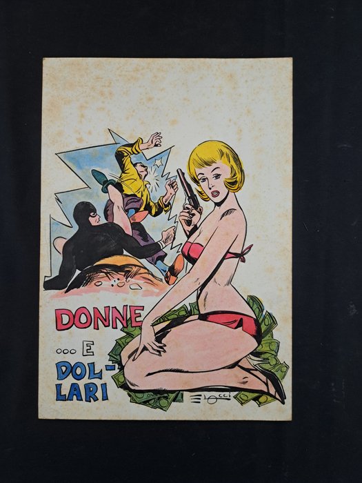 Locci, E. - 1 Original colour drawing - Donne...E Dollari