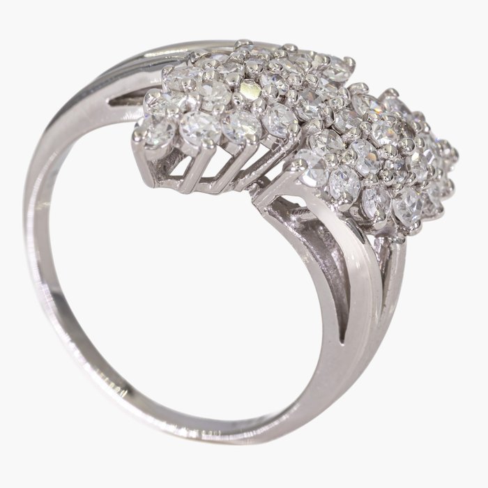 Ingen mindstepris - Ring - 14 karat Hvidguld, Ingen reserve - IGI Antwerpen - 0,50 ct diamanter -  0.50ct. tw. Diamant (Natur)