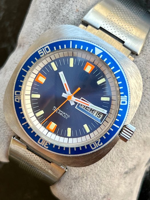 Jules Racine (Enicar) "No Name Automatic Diver - Exposition Luxury - Ingen mindstepris - As 2068 - Mænd - 1970-1979