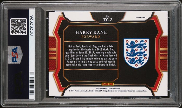 2017 Panini Select Harry Kane #TC3 Top of the Class PSA 9 Graded card