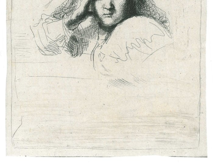 Rembrandt Harmensz. Van Rijn (1606-1669), after - Hoofd van een vrouw