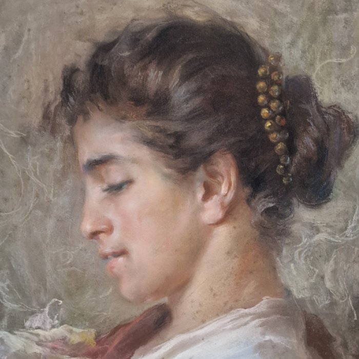 Vincenzo Caprile (1856-1926) - Profilo di donna