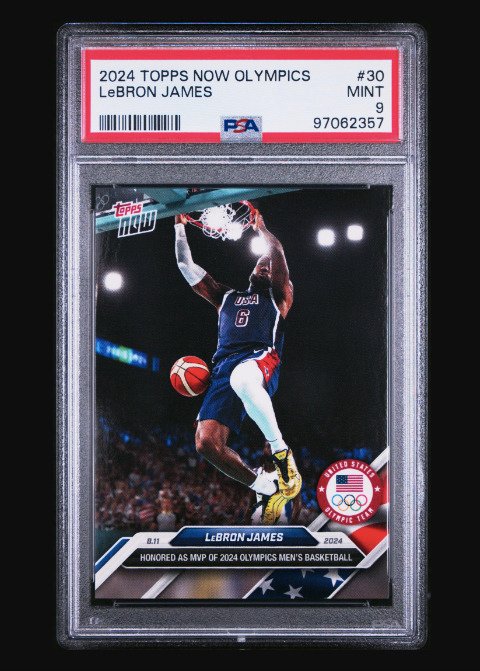 2024 Topps Now Olympic Games LeBron James #30 PSA 9 - 1 Graded card