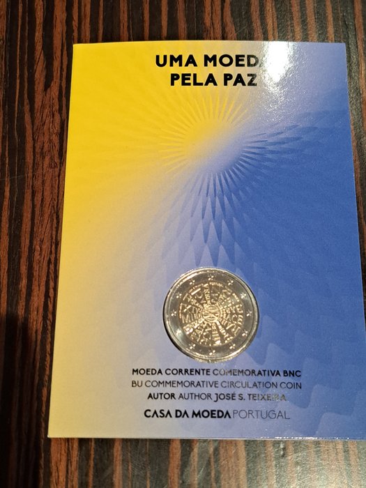 Portugal. 2 Euro 2023 "Uma Moeda Pela Paz" (3 moedas) Proof + BU  (Ingen mindstepris)