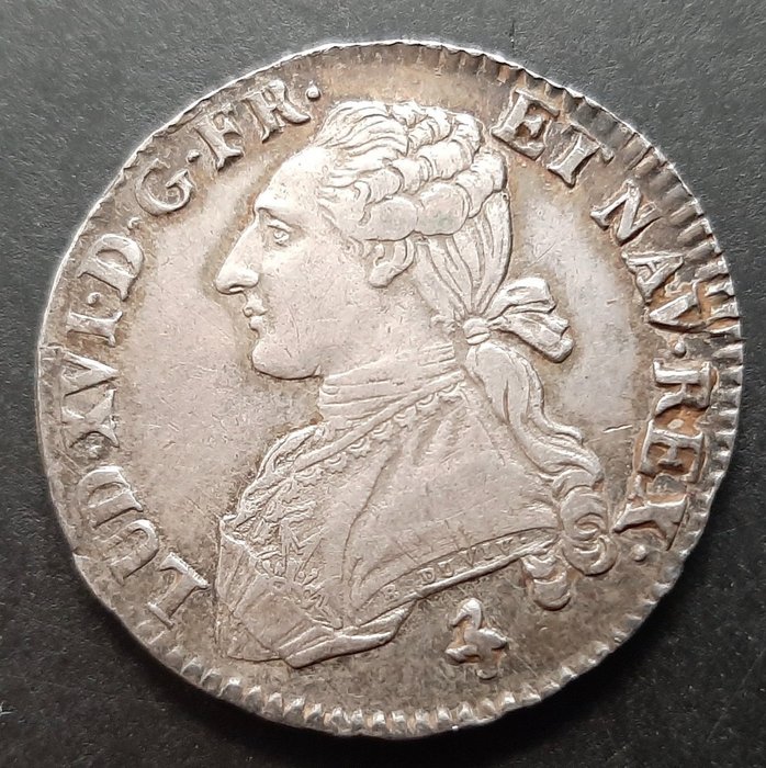 Frankrig. Ludvig 16. (1774-1792). 1/2 Ecu buste habillé 1785-A, Paris